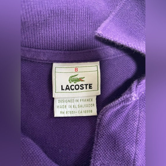 Lacoste Purple Polo - Picture 2 of 3